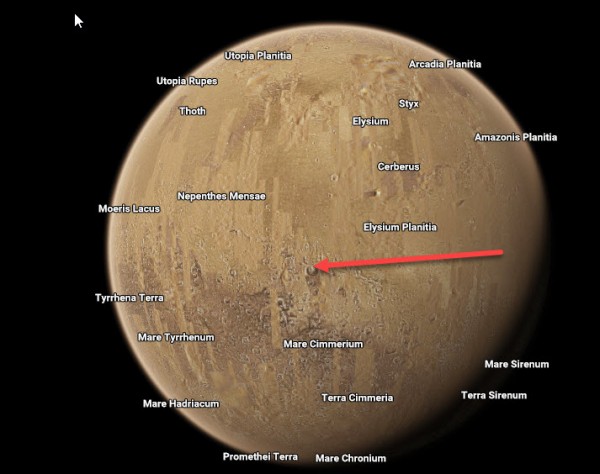 Google Space обнаружил базу на Марсе